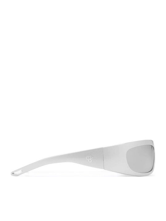 Chpo Unisex Sunglasses With Silver Frame And Silver Mirror Lens