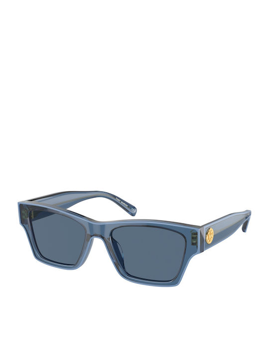 Tory Burch Sunglasses with Blue Plastic Frame and Blue Lens