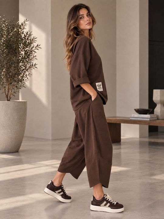 Brown Tracksuit Set