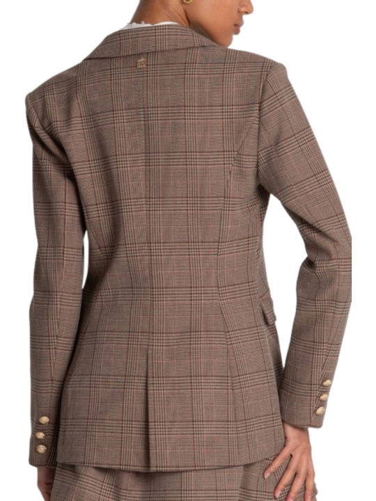 Fracomina Long Women's Blazer Multicolor Fracomina Long Women's Blazer Multicolor