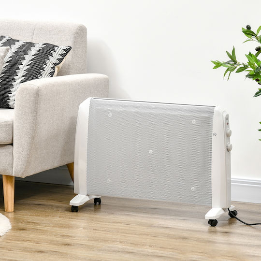 HomCom Convector De Pardoseală 1000W Mică 79x54cm Albă