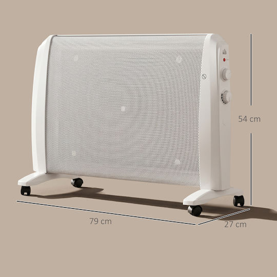 HomCom Convector De Pardoseală 1000W Mică 79x54cm Albă