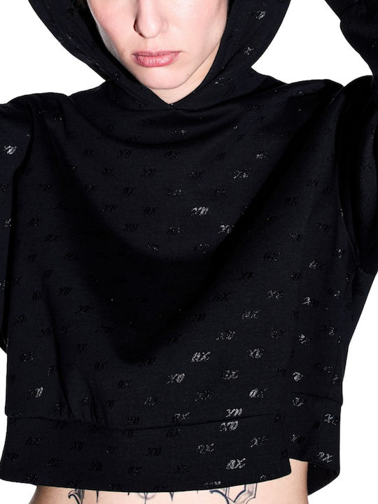 Women's Sweatshirt Hooded Black