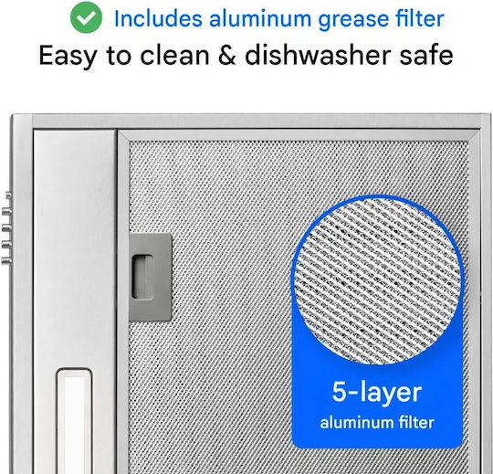 Bomann Ελεύθερος Απορροφητήρας 60cm Inox