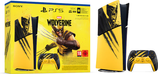 Sony PlayStation 5 Slim Digital 825GB Wolverine Limited Edition Bundle
