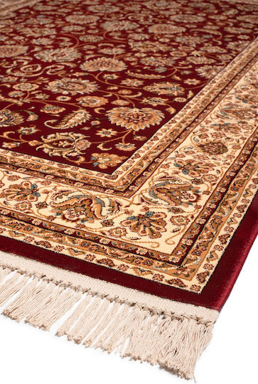 Biokarpet Wohnzimmer Teppiche Isfahan 3783b Rote Creme 133x190