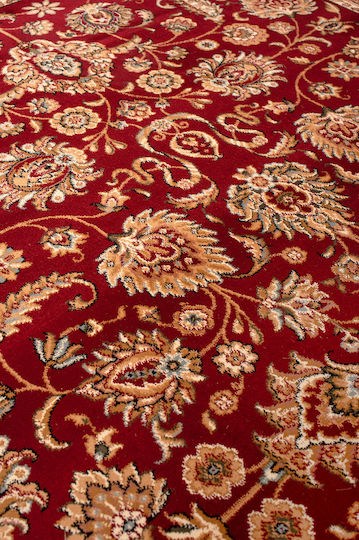 Biokarpet Wohnzimmer Teppiche Isfahan 3783b Rote Creme 133x190