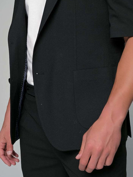 Summer Men’s Suit Jacket Black