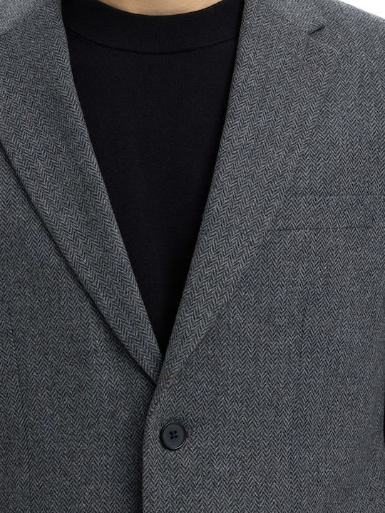 Winter Herrenanzugsjacke mit Schlank Passform Anthrazit