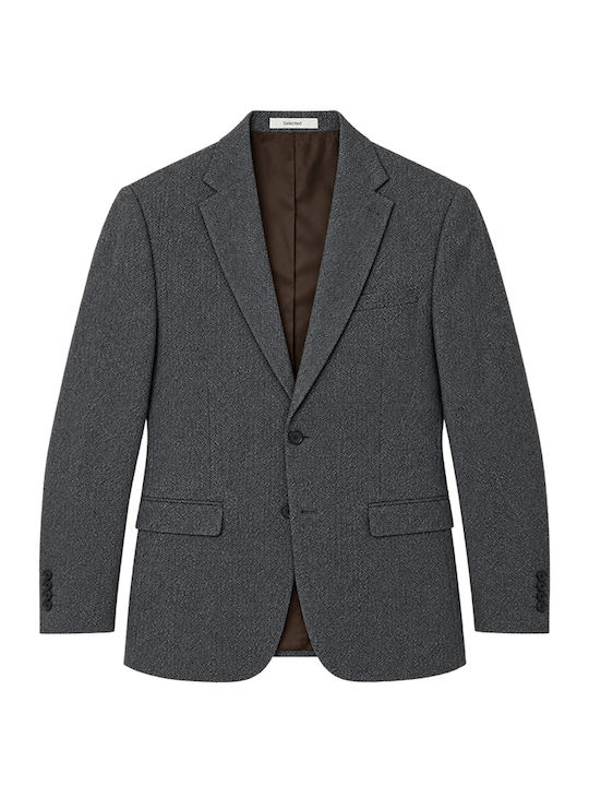 Winter Herrenanzugsjacke mit Schlank Passform Anthrazit