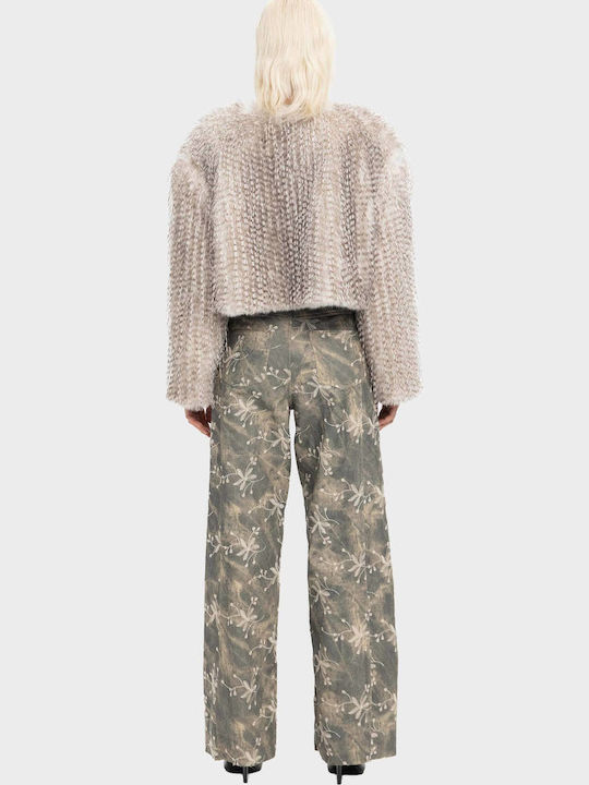 Kurze Damenpelz Beige