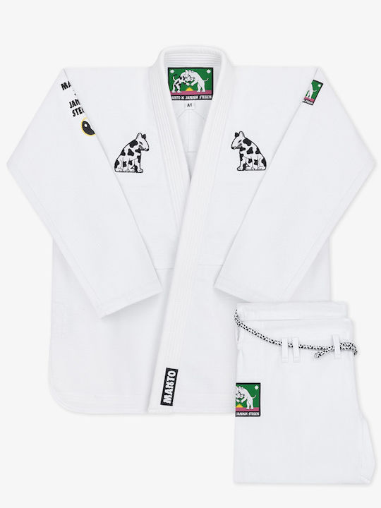 Manto Männliche Kampfsportuniforme Brazilian Jiu Jitsu Weiße