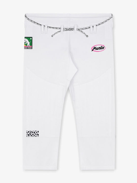 Manto Uniformă Pentru Bărbați Jiu Jitsu Brazilian Albă