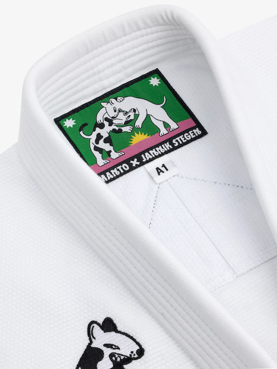 Manto Uniformă Pentru Bărbați Jiu Jitsu Brazilian Albă