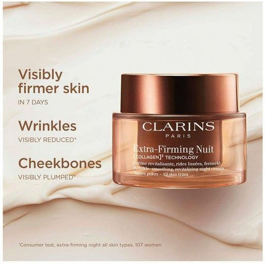 Clarins Extra-Firming Night Cream Κρέμα Προσώπου Νυκτός για Αντιγήρανση & Σύσφιξη με Νιασιναμίδη 50ml