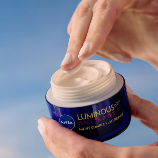 Nivea Cellular Luminous 630 Хидратиращ Нощен Крем За Лице с Хиалуронова Киселина 50ml