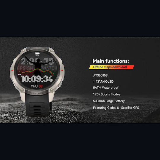 Smartwatch Microwear Dm59 Gold Silicone