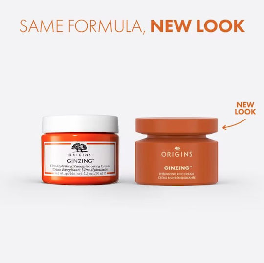 Origins GinZing Богат 72-часов Хидратиращ Дневен Крем за Лице с Ниацинамид 50ml
