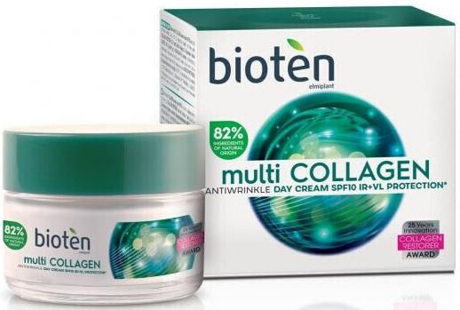 Bioten Multi-Collagen Крем за Лице Дневен крем с SPF10 за Хидратация и Против Стареене с Хиалуронова киселина и Колаген 50ml