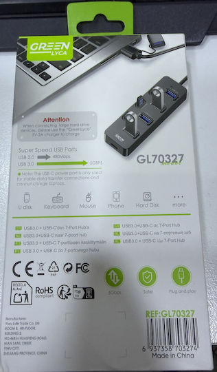Green Lyca USB-A / USB-C Docking Station with Green (GL70327)