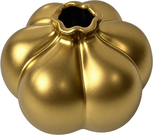 Dekorative Keramik Goldener Kürbis 17x16x12cm Galifas 492351
