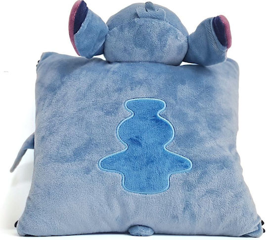 Disney Детска Декоративна Възглавница Stitch Светлосин 45x28см