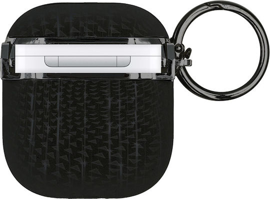Sonique Meteor Plastic Case with Hook in Black for Apple AirPods 1/2