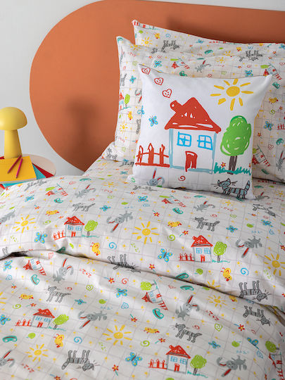 Palamaiki Mk791 Set Kinderbettbezüge Moni mit Kissenbezug My Kingdom 160x240cm