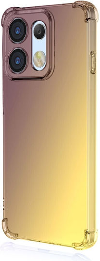 Gradient Series Silicone Case Dark Purple Yellow Oppo Reno16 5G Reno16 Pro 5G