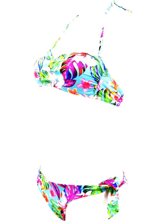 Byblos Damen Triangel-Bikini-Set K 885540 Col Acqua Flowers