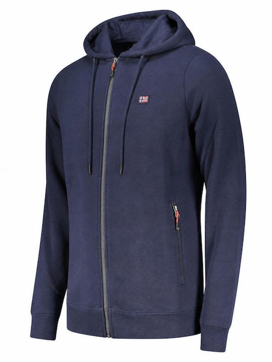 Hooded Cardigan Blue