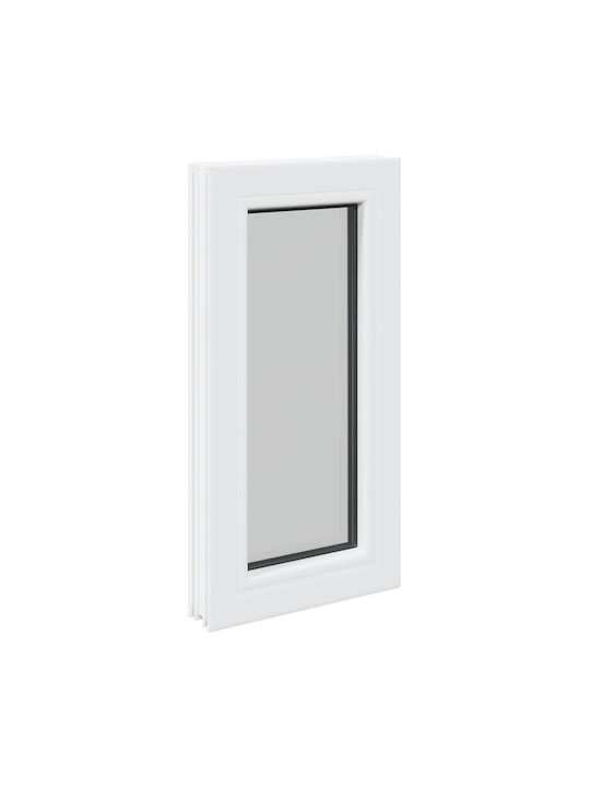 vidaXL Hinged PVC Window