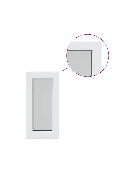 vidaXL Hinged PVC Window Risor W30xH60cm