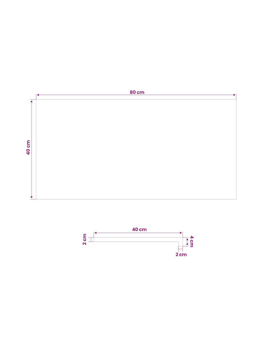 vidaXL Wooden Window Sill W80xH40cm