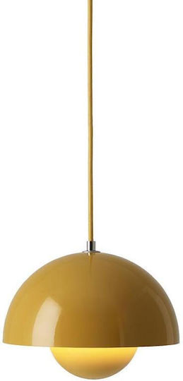 Next Hanging Ceiling Light Yellow with E27 Socket 23x23x18cm