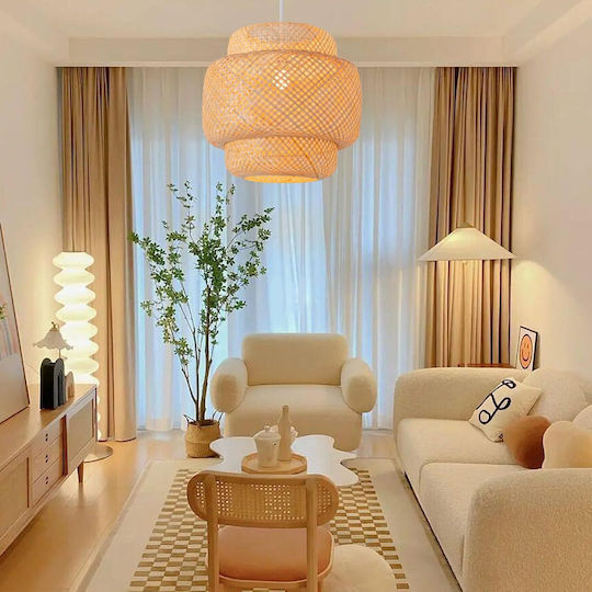 VenCore Κρεμαστό Φωτιστικό Boho Πλέγμα με Ντουί E27 56x56x54εκ.