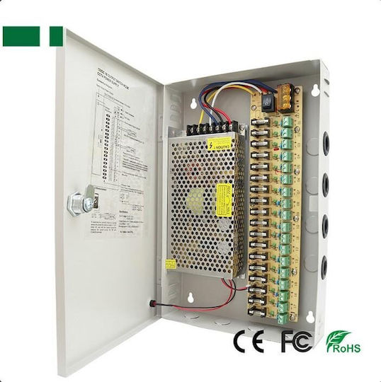 Anga CP1209-10A-18 Power Box for CCTV Systems 18 Outputs 552-027