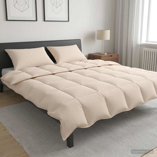 vidaXL Set Pături De Hotel Bej Dublu 200x200cm 2 Bucăți