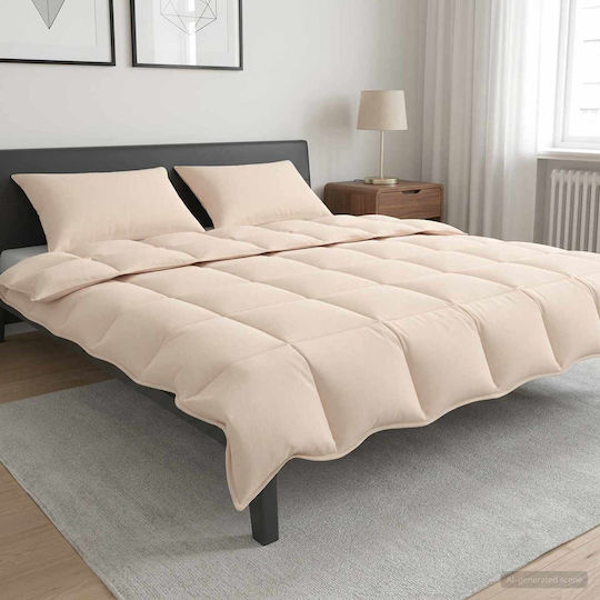 Duvet Set 2 Pieces 200 X 220 Cm All Seasons Kapok Fiber