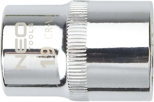 Neo Tools Steckschlüsseleinsatz Poly-Schnellverschluss Lang mit Rahmen Gastgeber 1/2" Durchmesser 22mm