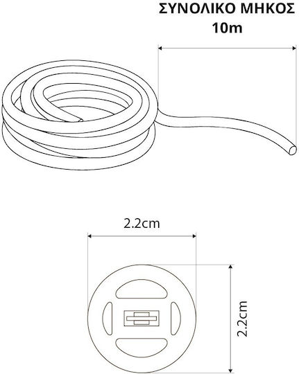 kelvo Wasserfester LED-Streifen 24V 10m Neon-Flex
