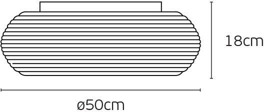 VK Lighting Plafonieră de Tavan 50cm Albă cu LED Integrat
