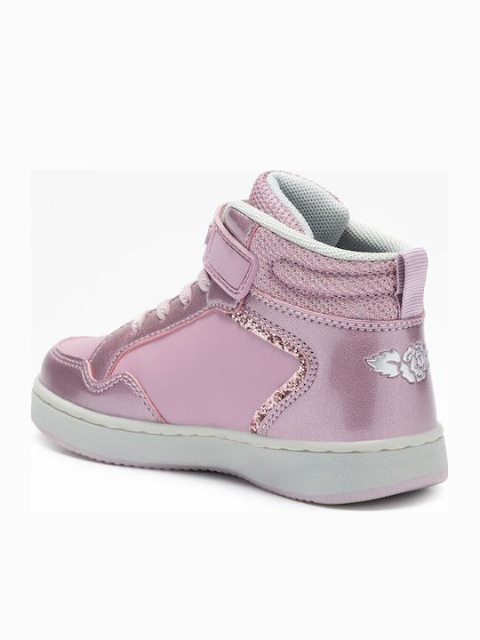 Kids Sneakers with Hoop & Loop Closure Pink