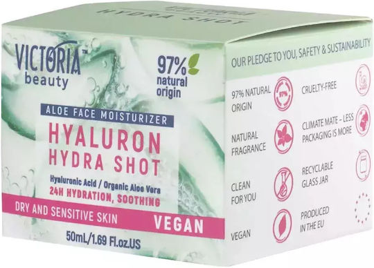 Victoria Beauty Hydra Shot Gesichtscreme mit Hyaluronsäure, Aloe Vera +& Niacinamid 50ml