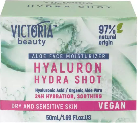 Victoria Beauty Hydra Shot Gesichtscreme mit Hyaluronsäure, Aloe Vera +& Niacinamid 50ml