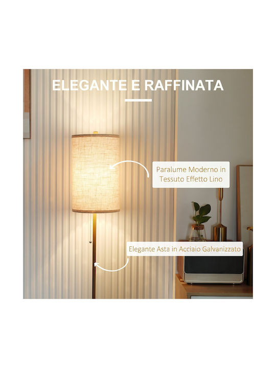 HomCom Floor Lamp Gold
