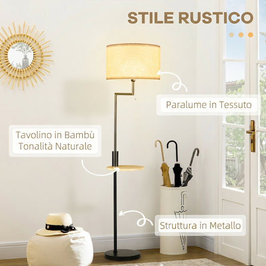 HomCom Floor Lamp Black