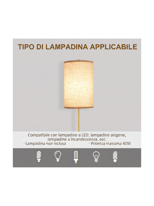 HomCom Floor Lamp Gold