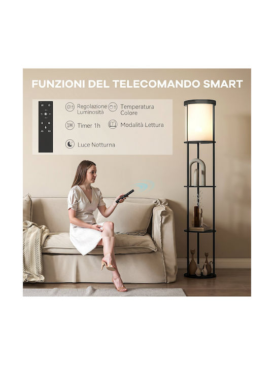 HomCom Floor Lamp Black