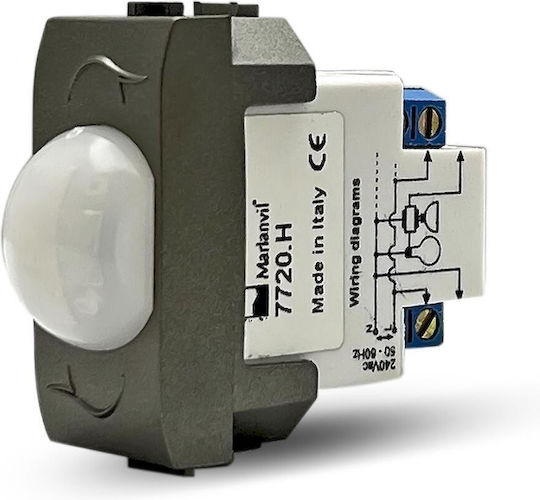 Geyer Recessed Wall Switch Motion Sensor Lighting without Frame Gray